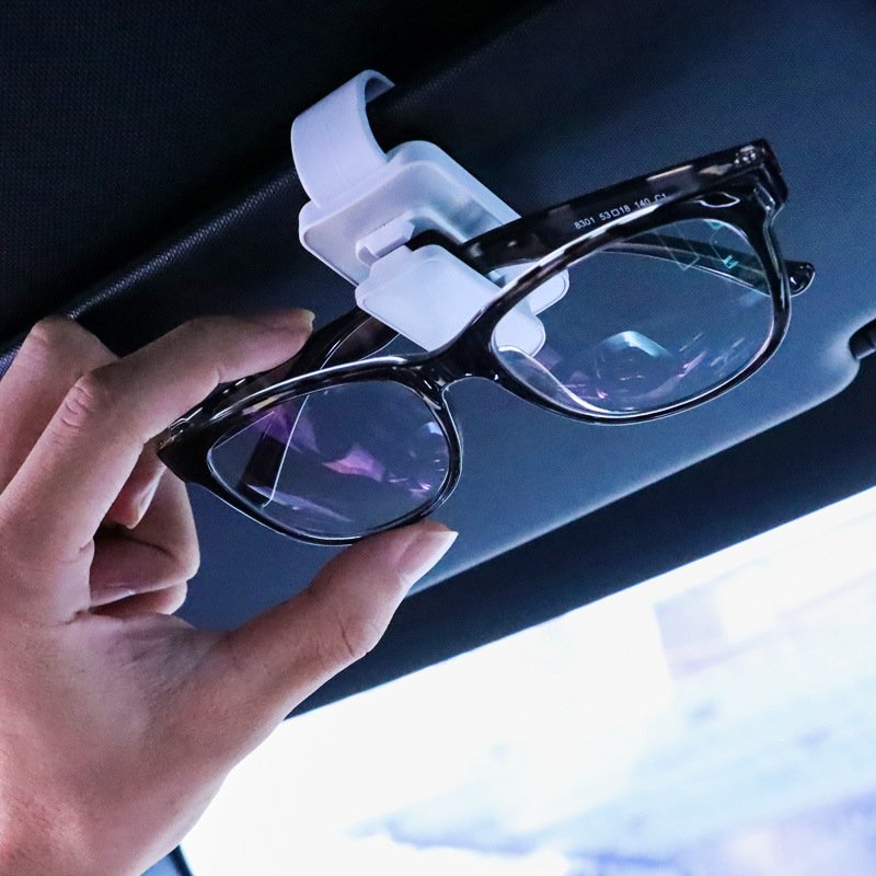 Car Sun Visor Glasses Fastener Clip Portable Sunglasses Eyeglasses Ticket Card Holder Universal Multi-Function Interior