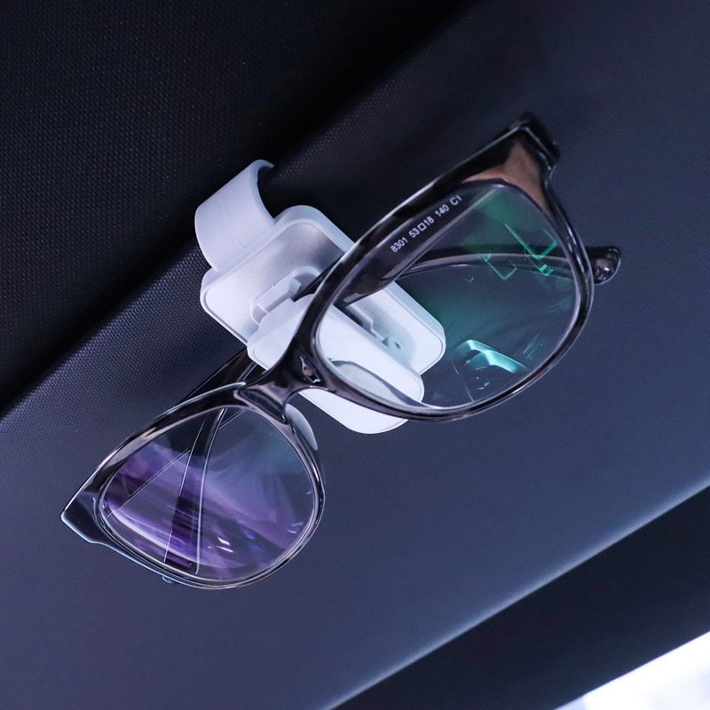 Car Sun Visor Glasses Fastener Clip Portable Sunglasses Eyeglasses Ticket Card Holder Universal Multi-Function Interior