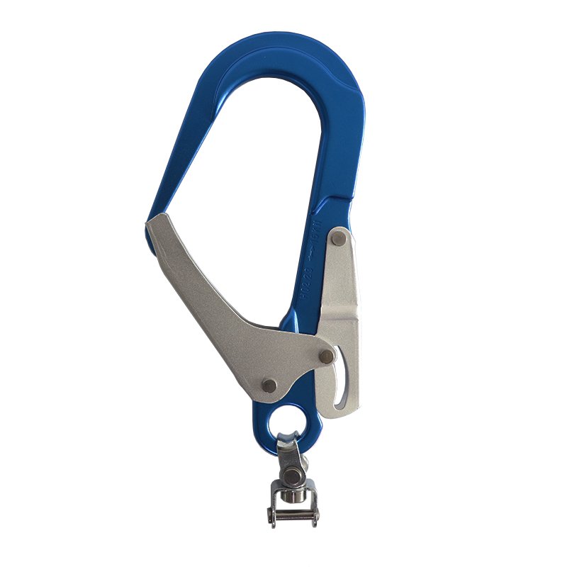 Suitable Size Customized Safety Aluminum Clip for Fall Protection Electrician Work Double Action Locking System Snap Hook