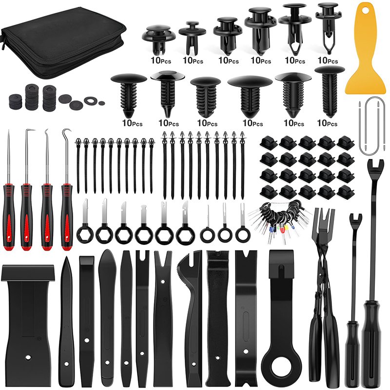 238Pcs Auto Car Trim Removal Tool Kit Upholstery Tools Clip Terminal Removal Clip Pliers Tool Kit Trim Fastener Auto