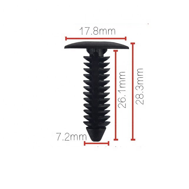 Auto Clips For Car 10121502 Pa66 Material Black Nylon Bumper Fastener Plastic Rivet Xmas Tree Clip Fasteners