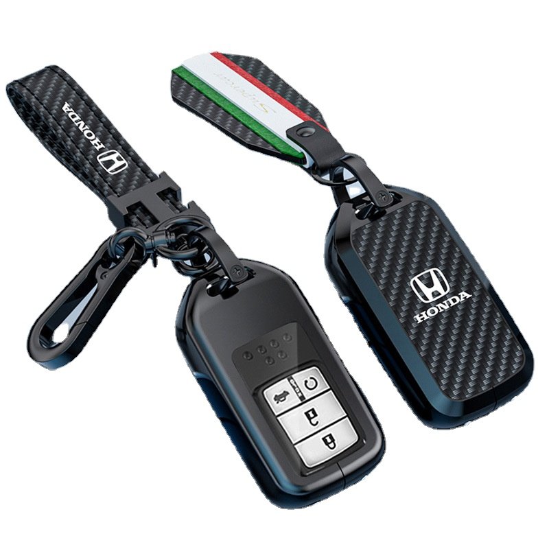 Hot selling car key box Double carbon fiber Key box fastener silicone car key shell Car key sleeve New for Honda