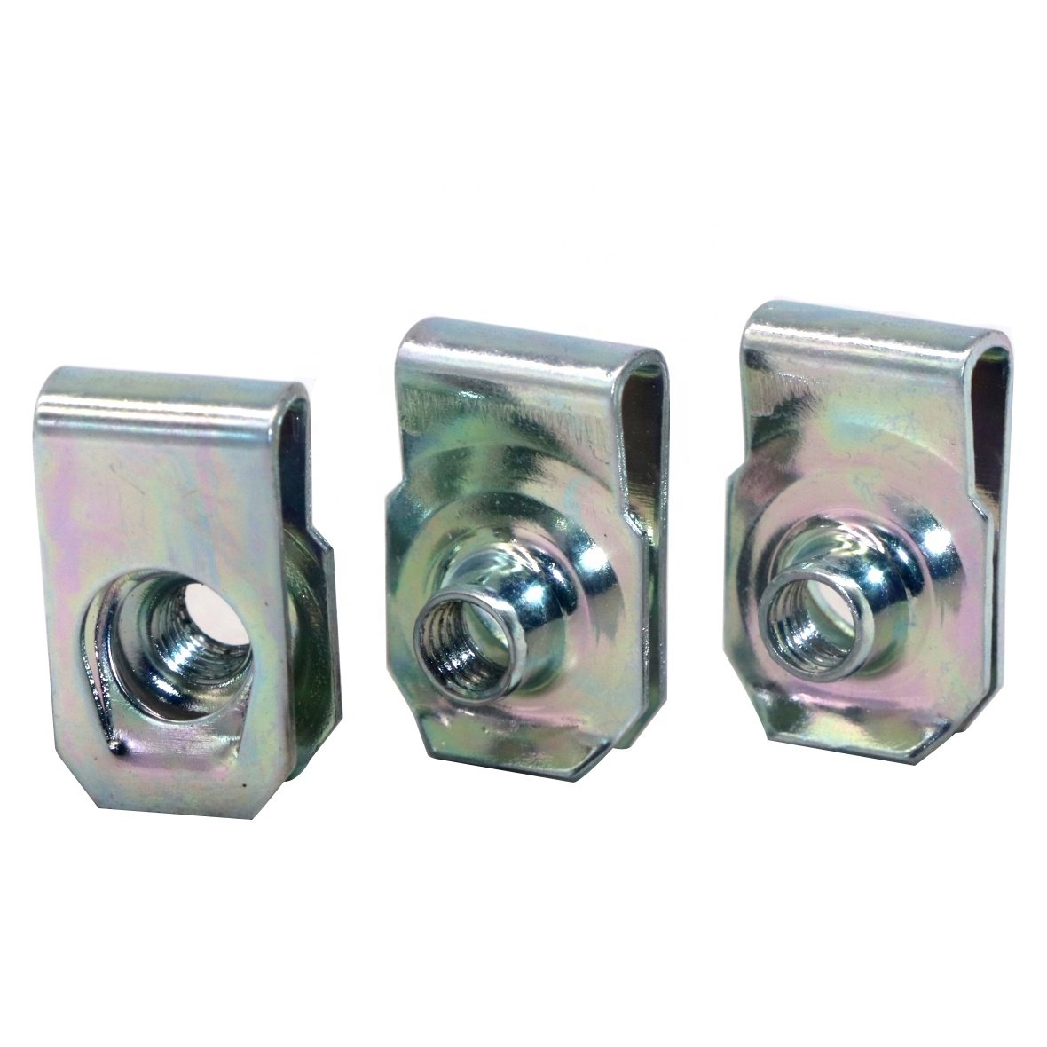 ZM Auto Fastener U Screw Speed Clips M4 M5 M6 M8 Nuts Standard Carbon Steel Blue Zinc Plated Motorcycle Car U Type Clip Nuts