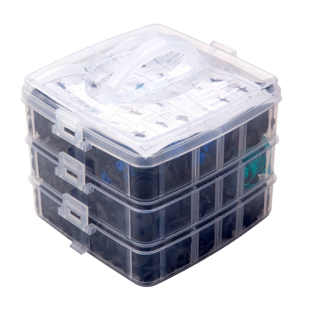 635Pcs Car Push Retainer Clips&Auto Fasteners Assortment Car Plastic Clips Rivet Bumper Kit body clips