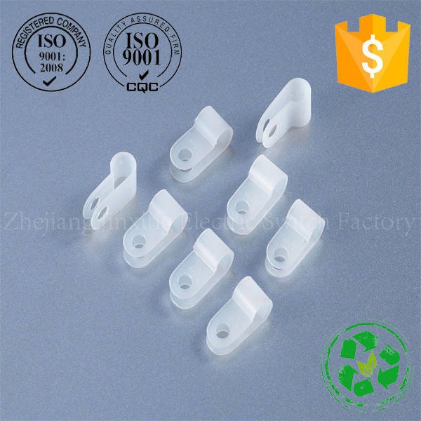 China Manufacturer Fasteners Auto Parts UV Protected Plastic Wire Cable Clamps R-type Cable Clips