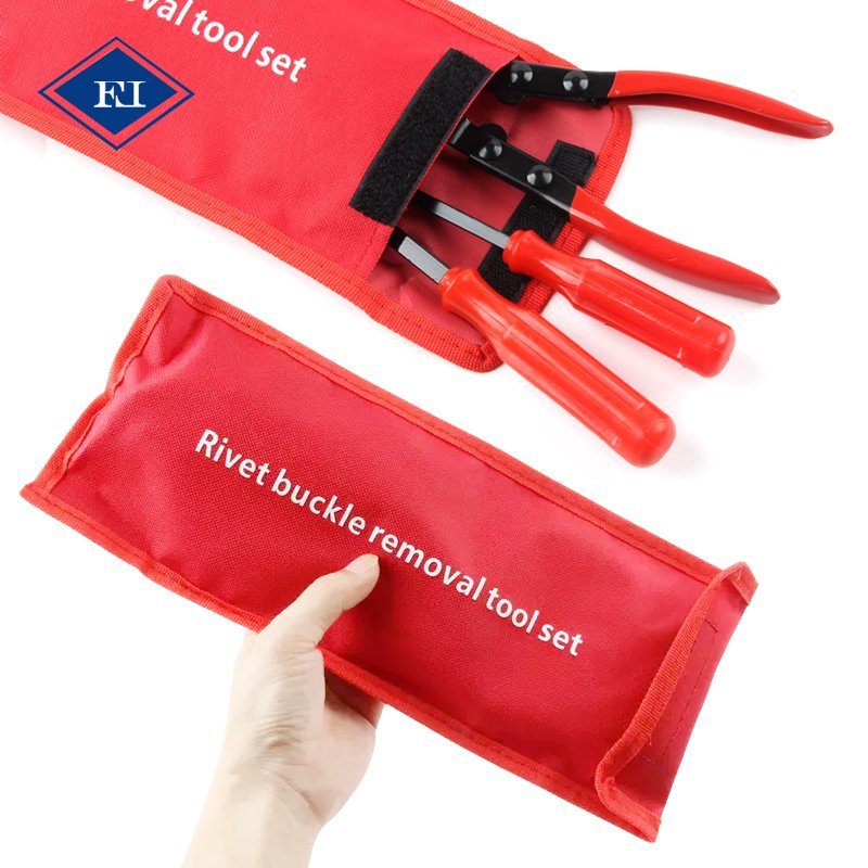 3pcs Automotive Door Panel Clips Open Light Pliers Trim Removal Nail Puller Fastener Remover Tool