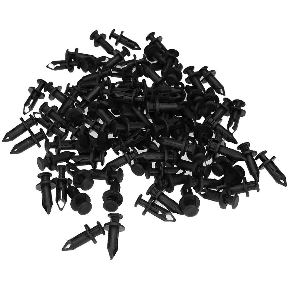 120Pcs 8mm Hole Plastic Rivets Fastener Push Clips for Car Auto Fender