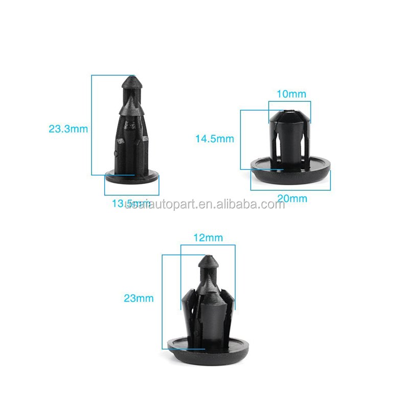91503-SZ3-003 Black Nylon POM PP Plastic Auto Fastener & Clip Push Type Bumper Retainers and Fastener for Car Automotive