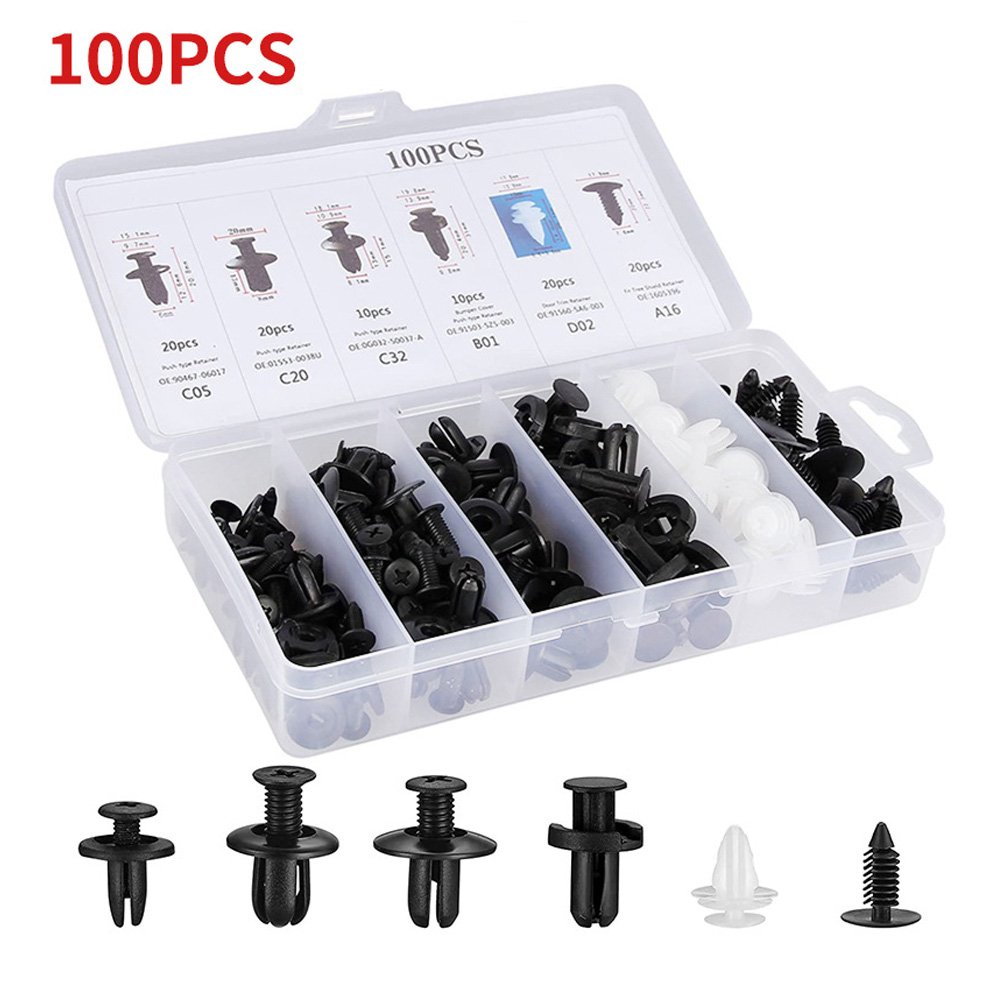 100pcs High Quality Clips Plastic Universal Auto Clips Body Car Auto Clips and Fastener