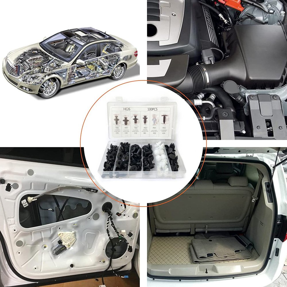 100pcs High Quality Clips Plastic Universal Auto Clips Body Car Auto Clips and Fastener