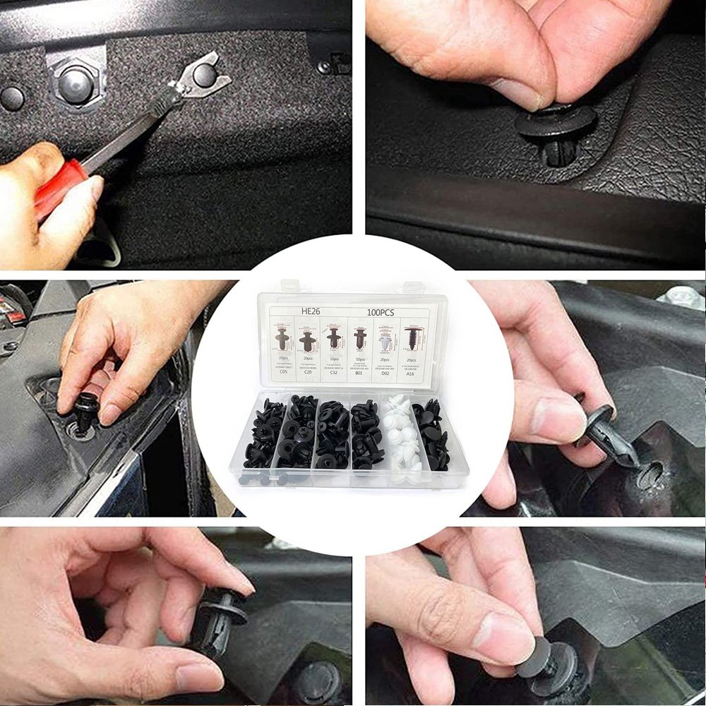 100pcs High Quality Clips Plastic Universal Auto Clips Body Car Auto Clips and Fastener