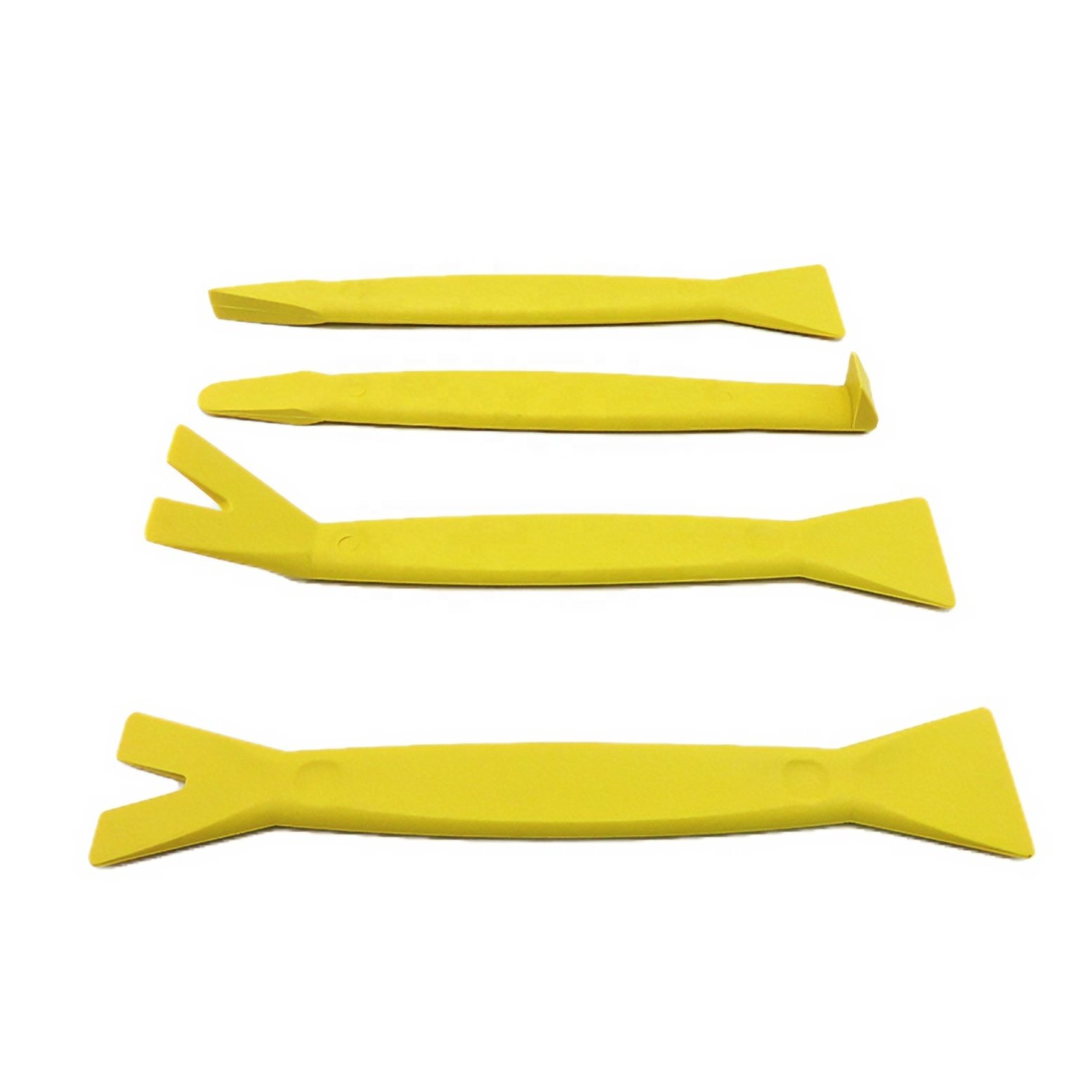4 Piece Automotive Trim Removal Clip Fastener Remover Nylon Pry Bar Installer Set