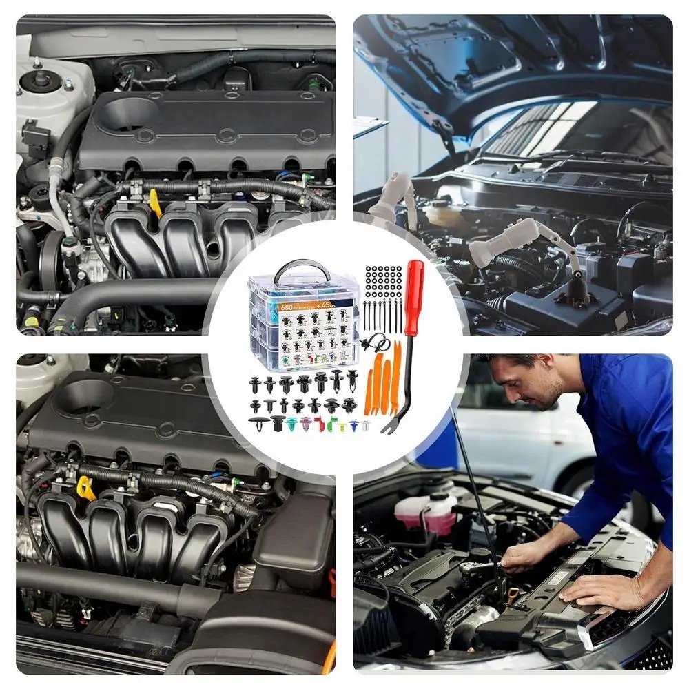 725Pcs Mixed Plastic Retaining Clips Car Set Auto Fasteners Car Retainer Clips Plastic Fasteners Kit Bumper Rivet Ki