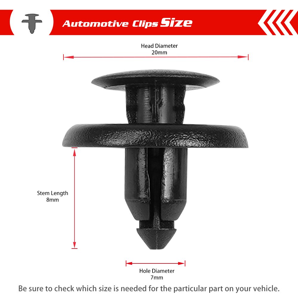 QGZ219 Auto Parts Nylon Rivet Door Panel Trim Fender Bumper Fastener Plastic Clips for BYD/NISSAN/TOYOTA OE 90467-07166