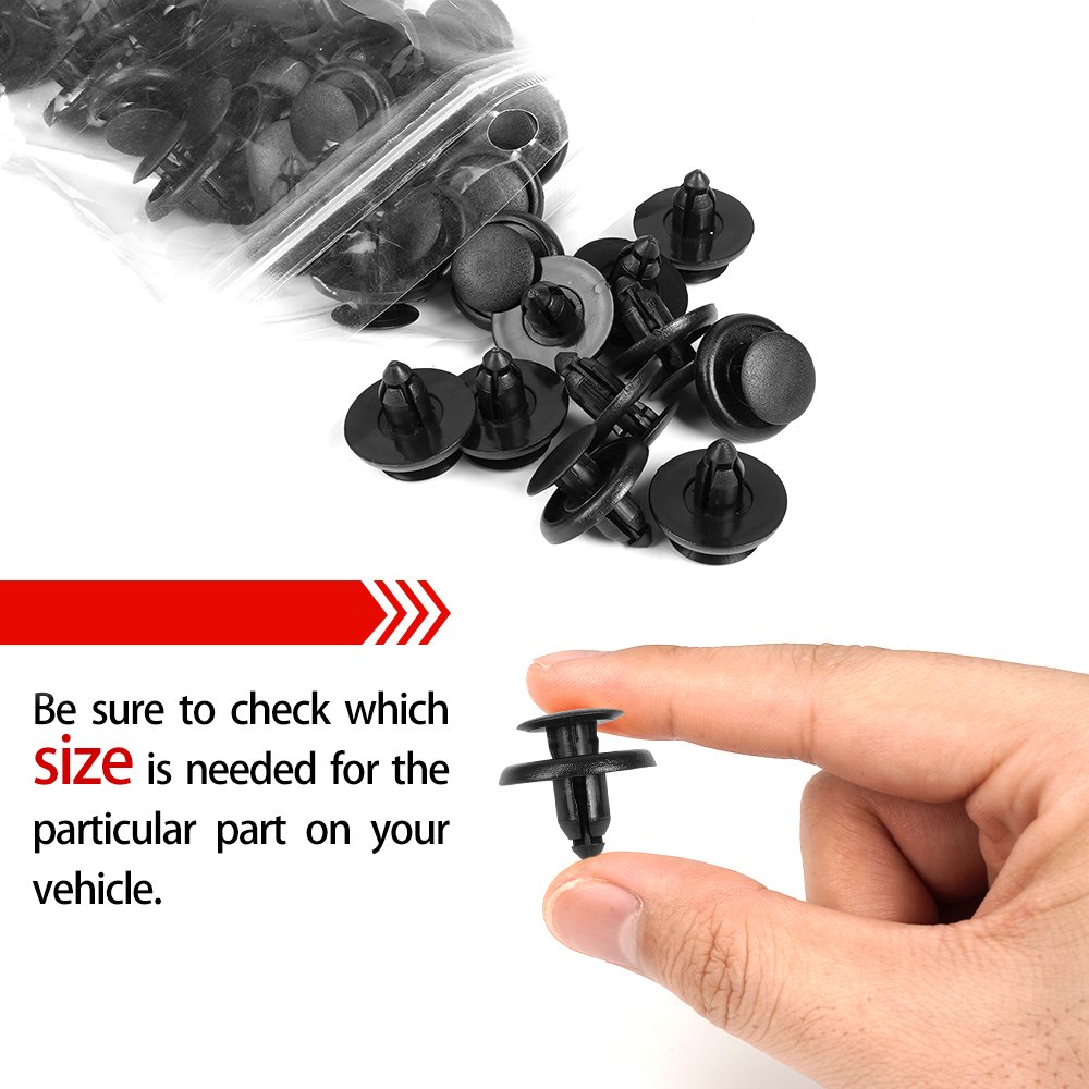 QGZ219 Auto Parts Nylon Rivet Door Panel Trim Fender Bumper Fastener Plastic Clips for BYD/NISSAN/TOYOTA OE 90467-07166