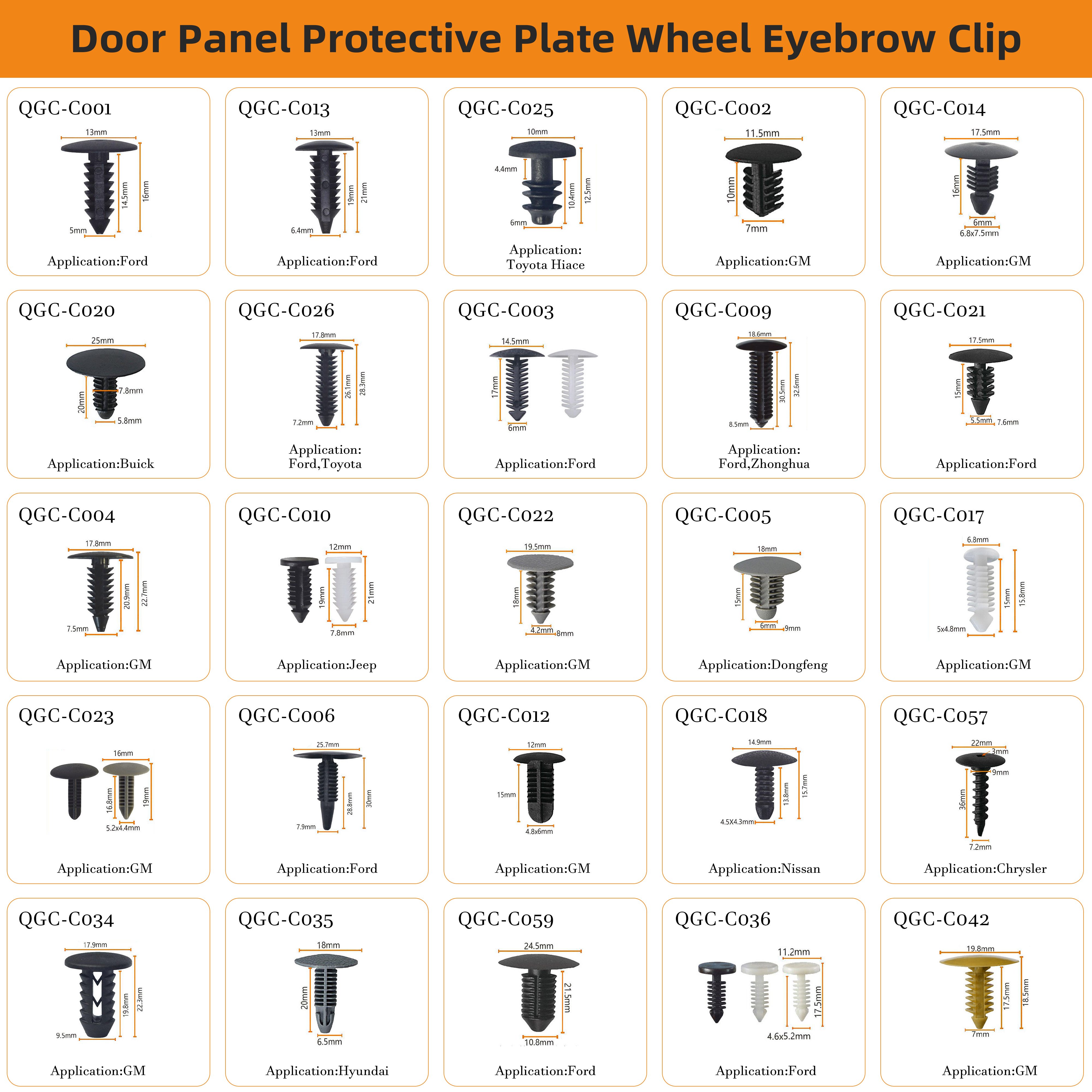 Wholesale Push-Type Retainer Auto Parts Clips Auto Car Clips Plastic Automotive Fasteners