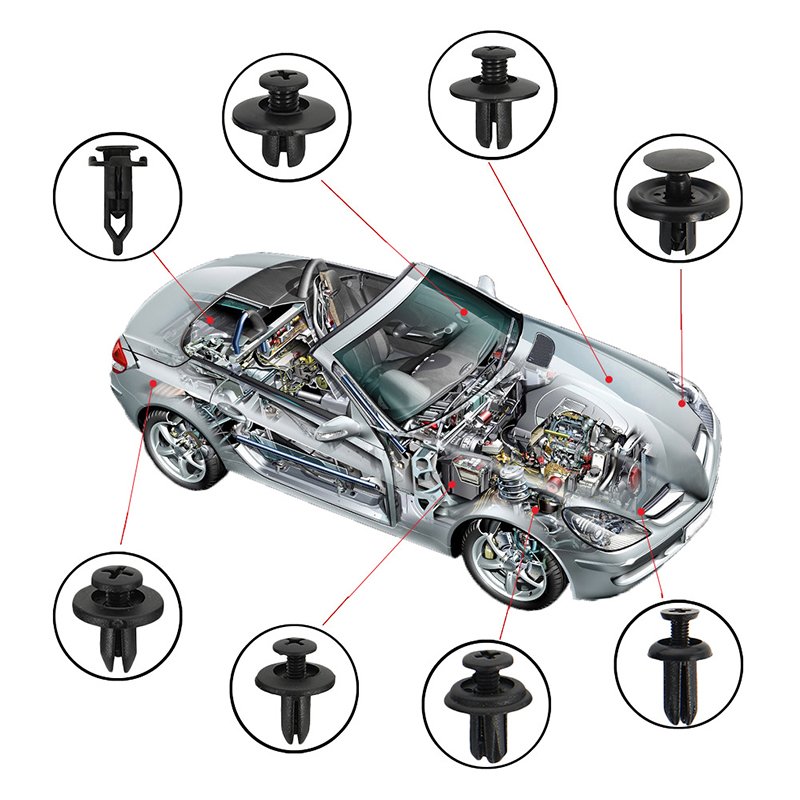 Wholesale Push-Type Retainer Auto Parts Clips Auto Car Clips Plastic Automotive Fasteners