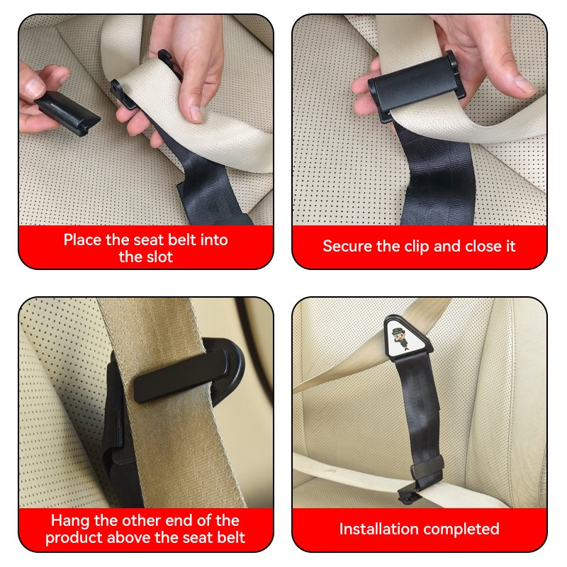 Wholesale Luxury Design Lovely Simple 2-Point Car Safety Belt Clip ABS Interior Kits Universal Child Seat Belt Fastener Adjuster