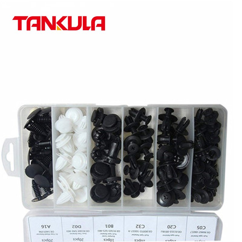 Factory Price 100Pcs Auto Parts Clips And Plastic Fasteners Universal Car Auto Plastic Clip Car Bumper Clips Fastener