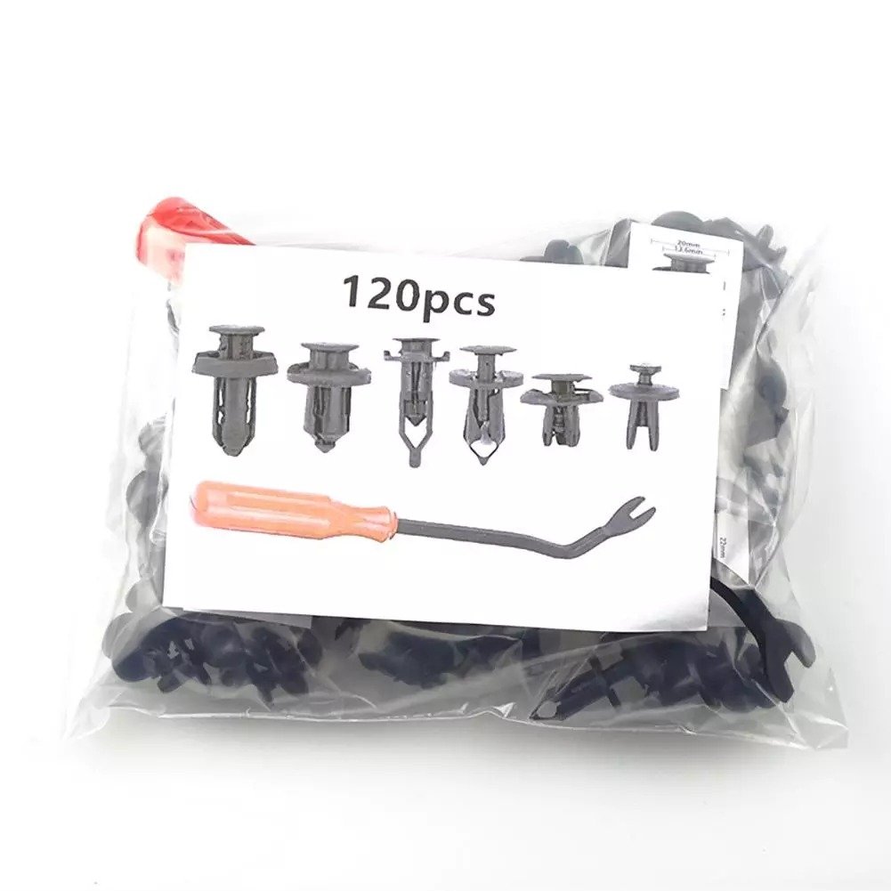 Universal 120pcs Car Retainer Expansion Screws Replacement Kit Bumper Push Rivet Clips 1PC Fastener Remover