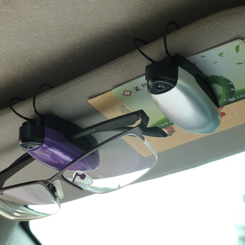 Multifunctional Glasses Clip Car Auto Sun Visor Sunglasses Clips Card Ticket Holder Stand Fastener Glasses Case Car Accessories