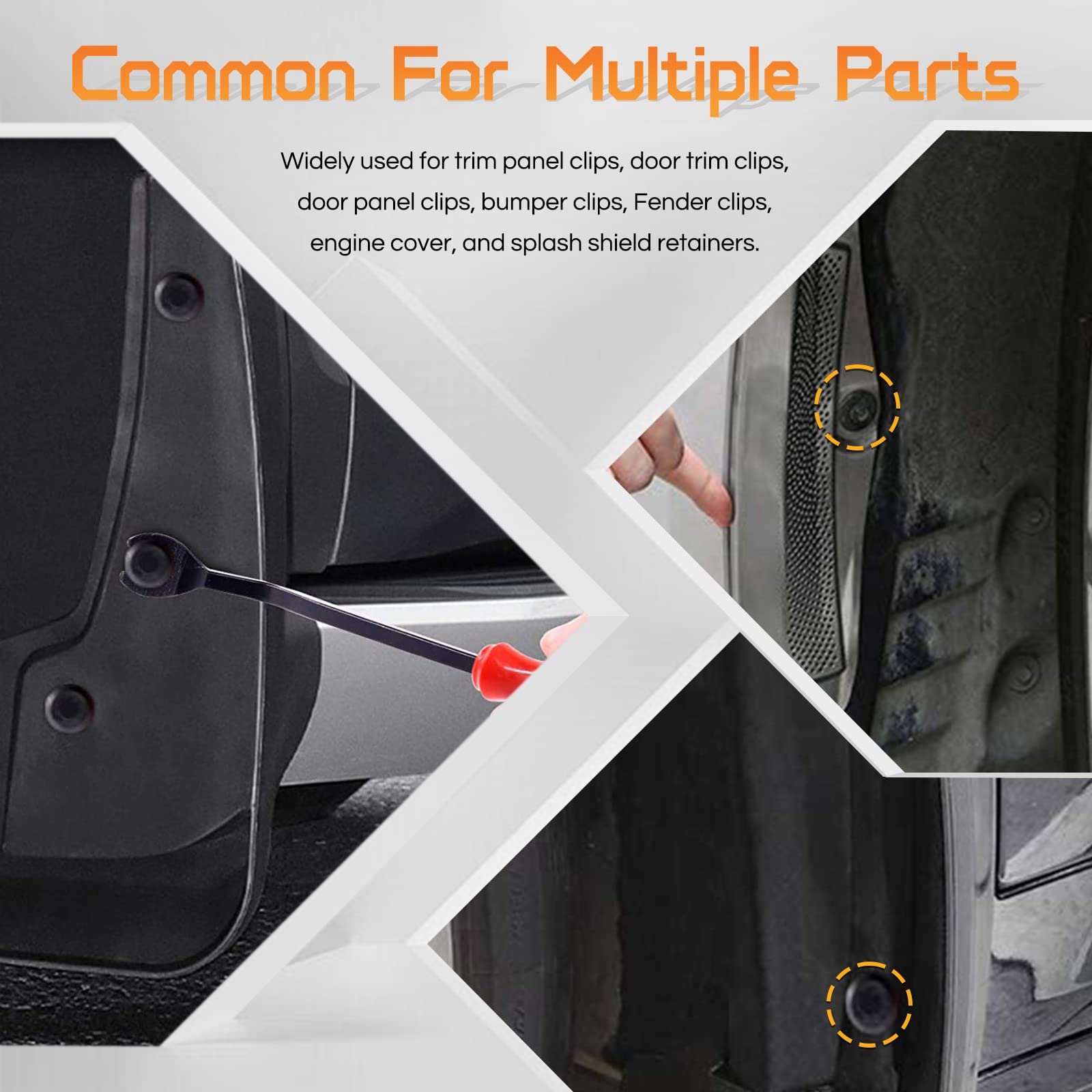 Auto Fastener Universal Black Rivet Kit Automotive Nylon Pop Rivet Assortment Car Clips