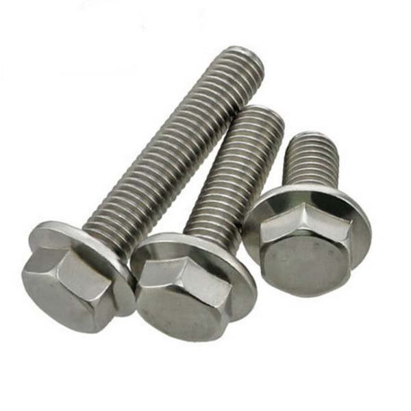Fastener 32mm Flanged Hexagon Head Bolts Stainless Steel M4 M6 M8 M10 M12 DIN 6921 Hex Flange Bolt 3/18-16 Stainless Bolt