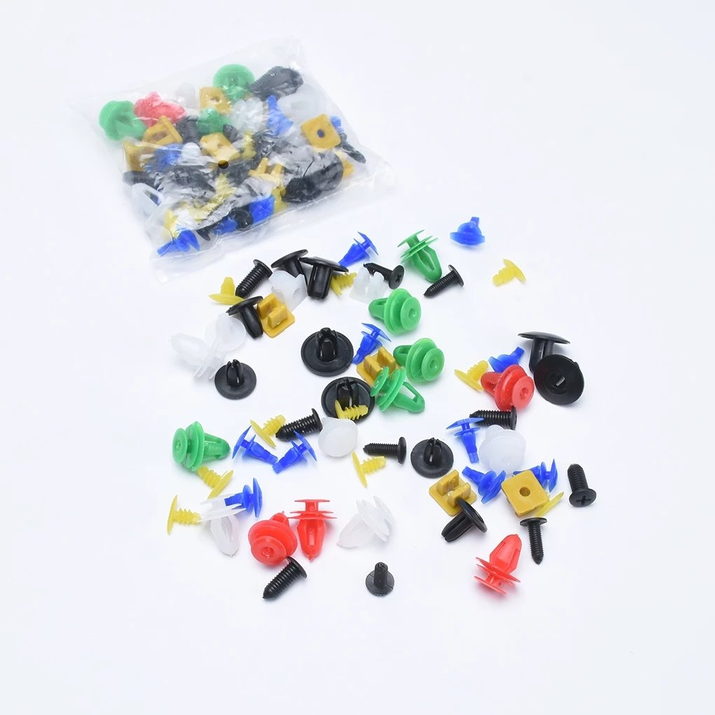 Mixed Auto Fastener Clip Car Body Push Retainer Pin Rivet Bumper Door Trim Panel Retainer Fastener Kit Car Accessories