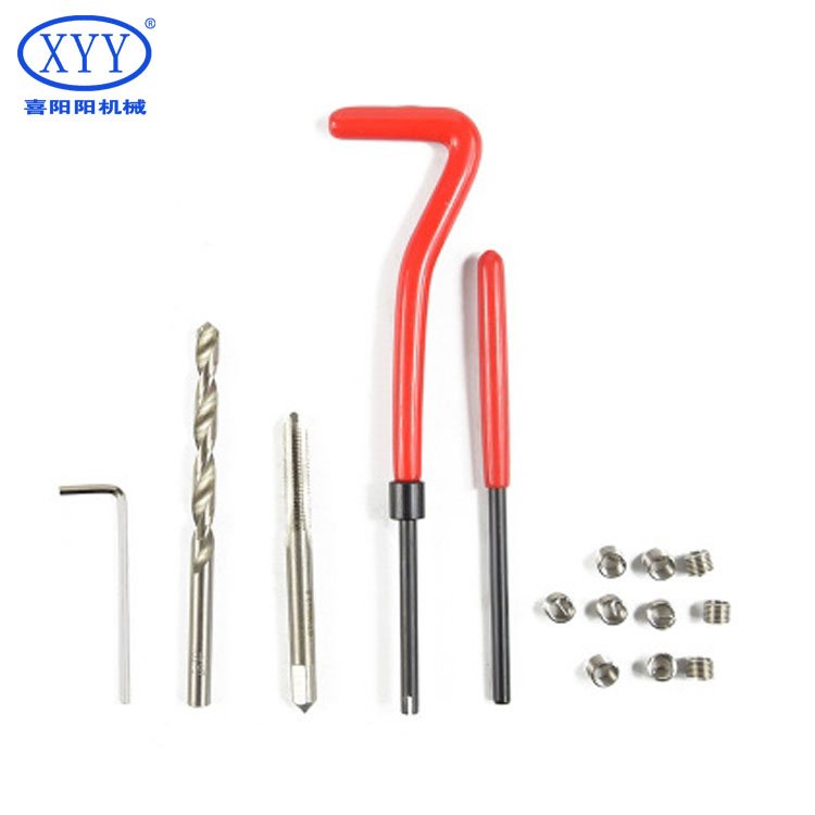 M6*1 Metric 25pcs Steel Thread Repair Wire Insert Kit Tap Carbon Steel Fasteners Zinc Plated ISO Certified for Machinery Use