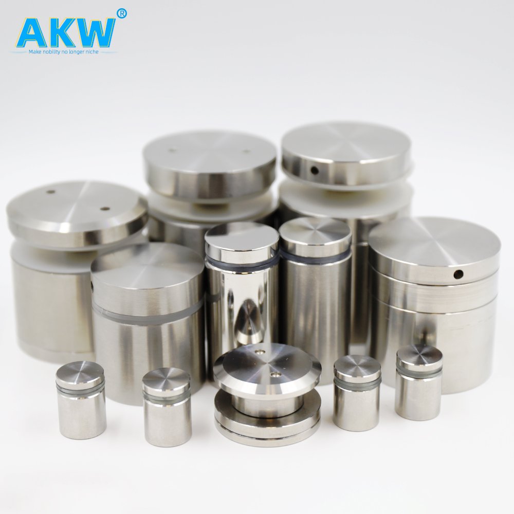Snap in Sign Glass Squaragonal Spacer Standoffs Mount Screw Bolt Column Fasteners Between Cap Tightening