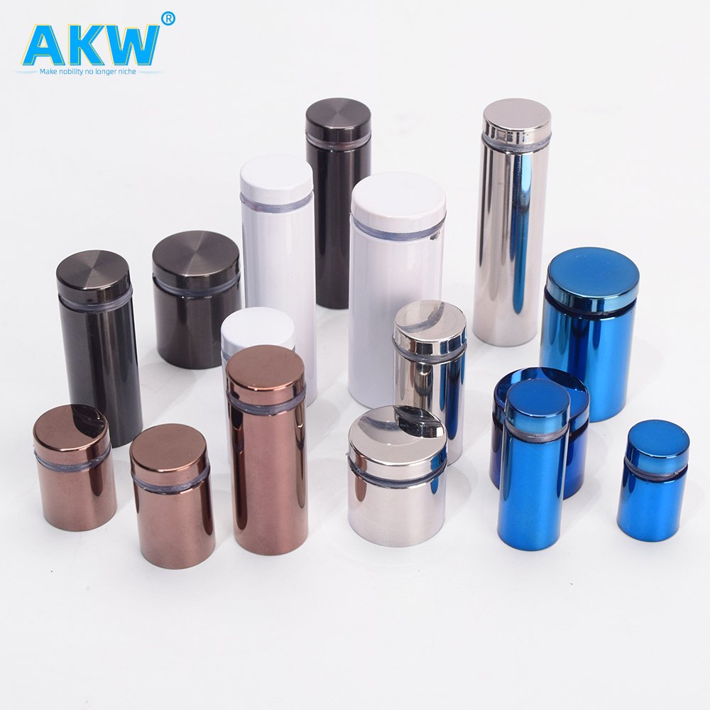 Snap in Sign Glass Squaragonal Spacer Standoffs Mount Screw Bolt Column Fasteners Between Cap Tightening