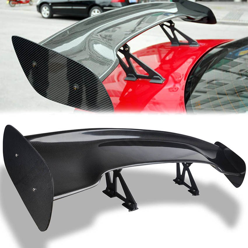 Universal carbon fiber car rear wing 145CM exterior modified carbon fiber GT fixed wind wing