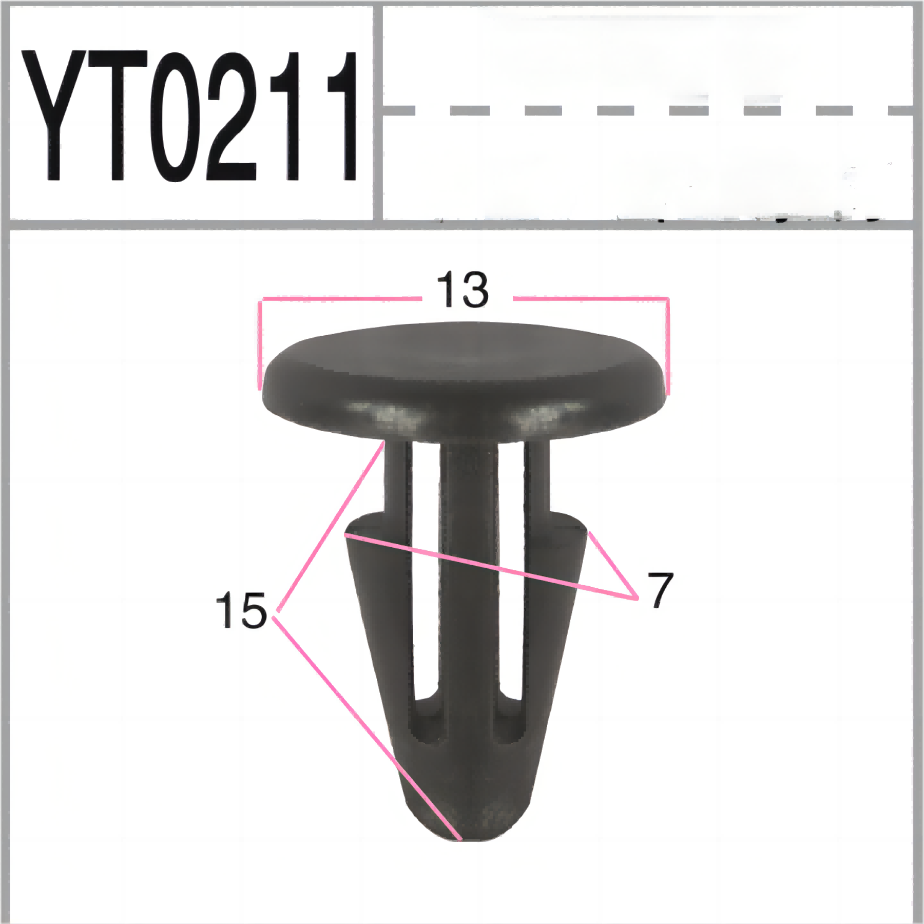 YT0211 production and sales for Toyota seal pins automotive plastic clips Toyota clips