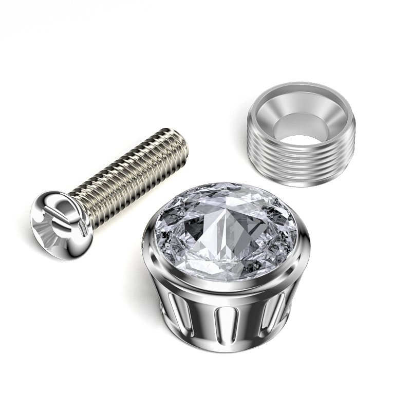 diamond License plate screw custom security screws anti theft car number plate screws