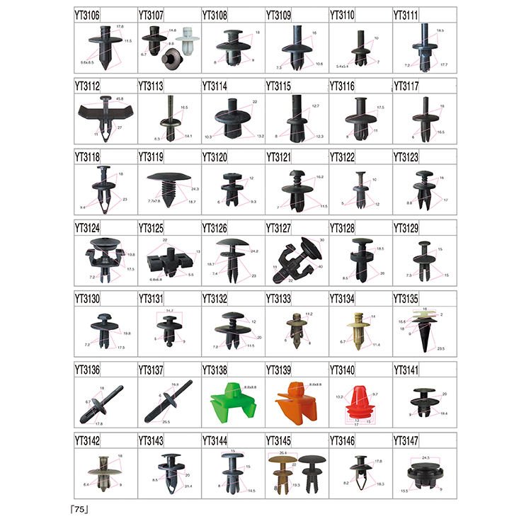 High quality Car Mixed Plastic Fasteners Kits Body Panel Clips Pcs Universal Clip