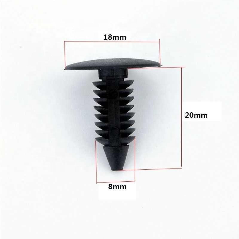 Auto Fastener Fit 8mm Hole Nylon Car Clips Fender Bumper Shield Retainer Plastic Rivet for GM Ford Chrysler Automobile