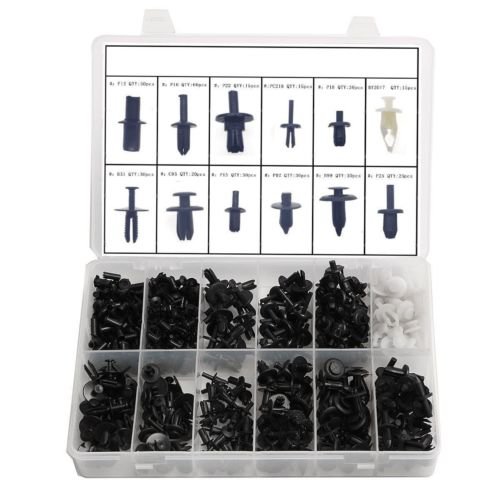 350Pcs/Set Universal Car Auto Body Plastic Push Pin Rivet Fasteners Trim Clip Car Repair Assortment Kit Automotive Clips