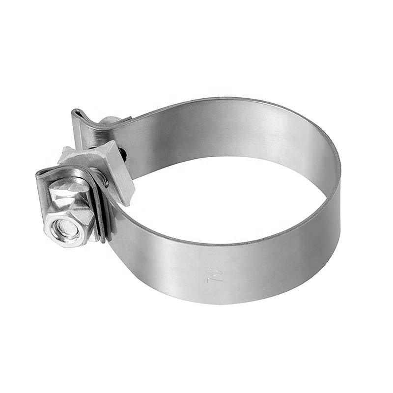 Auto fasten parts High quality 304 stainless steel exhaust pipe clamps vehicle exhaust system muffler pipe band clips