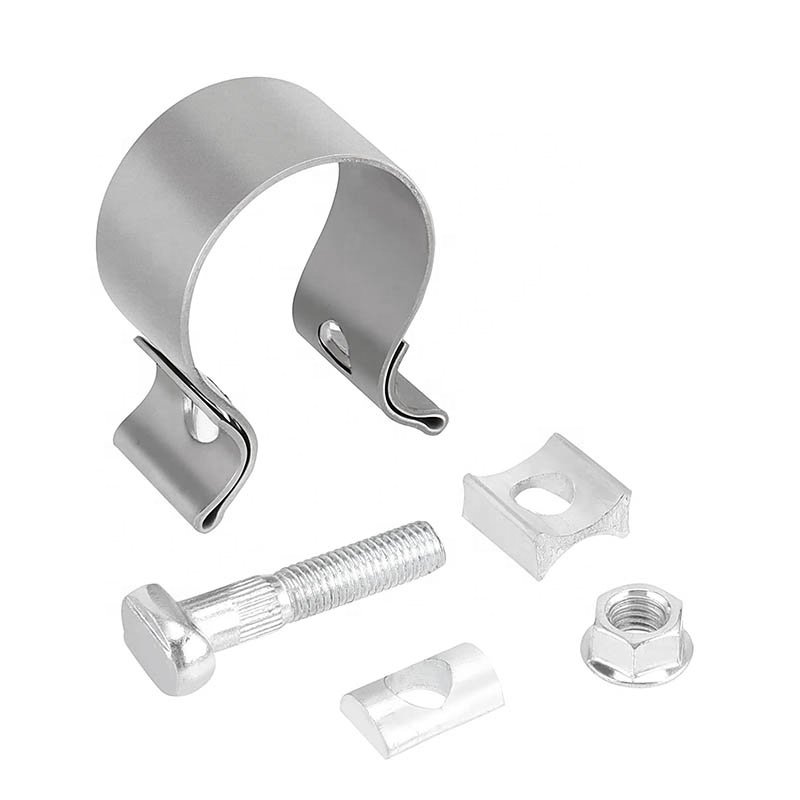 Auto fasten parts High quality 304 stainless steel exhaust pipe clamps vehicle exhaust system muffler pipe band clips