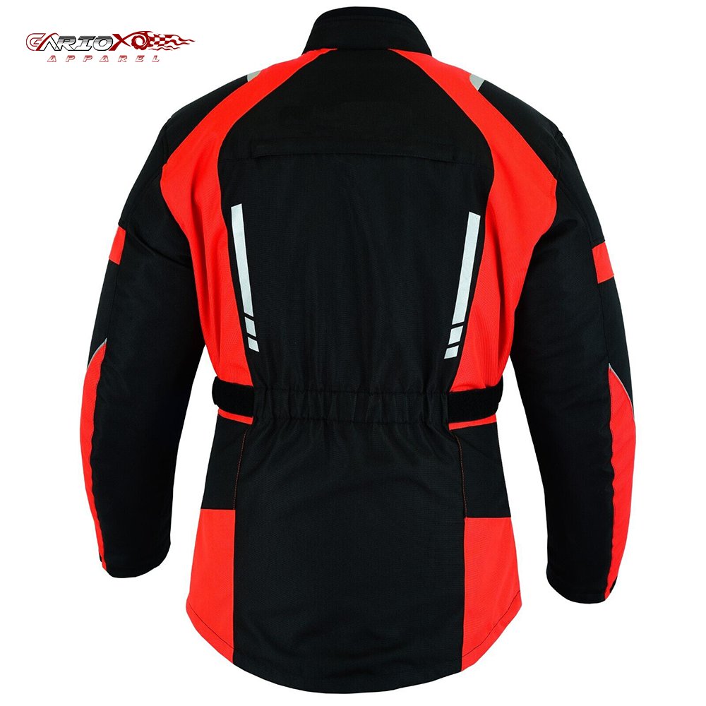 Best Motorcycle Cordura Jacket Made of 600D Waterproof HiVis Full Motorbike Waterproof Jacket Extra Padded Back & Elbow
