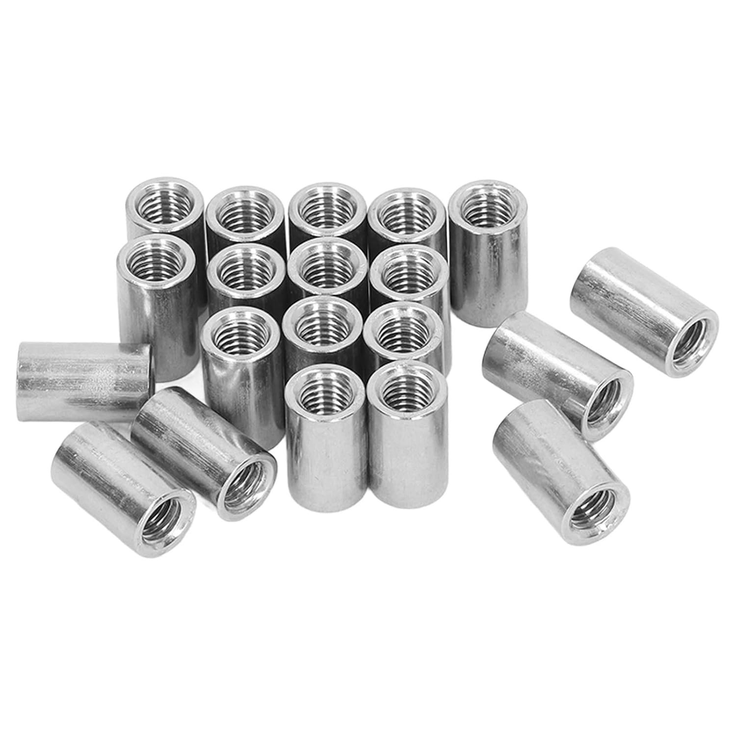 Round Connector Nuts Coupling Nuts Assortment Kit, Female Thread for Camera Pan, Lamp Bracket