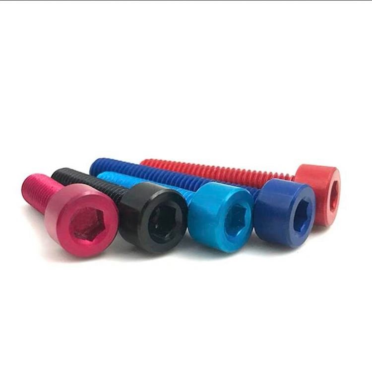 China Supplier Customized Anodized M3 M4 M8 Metal Aluminum Screw Threaded 3mm Aluminum Fasteners for Aluminum