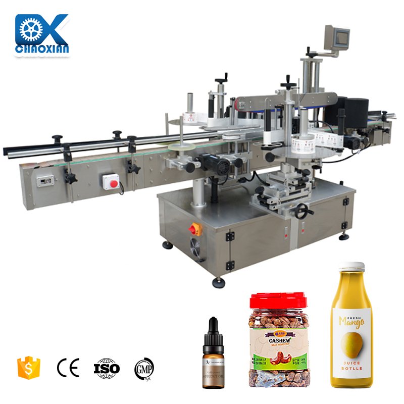 Plastic LDPE Food Grade Square Salad Sauce Jam Bottles Automatic Square Bottle Labeling Machine