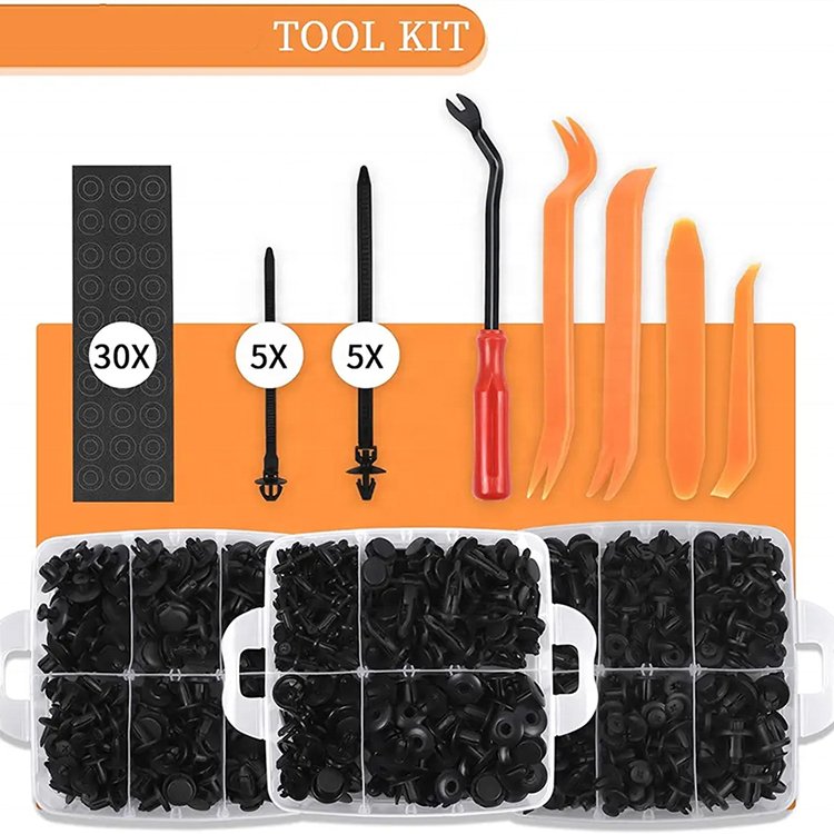 675PCS Assortment Clips Rivet Kit Car Body Clip Kit With Push In Type Plastic Rivets Fasteners Universal Auto Fastener Clips set