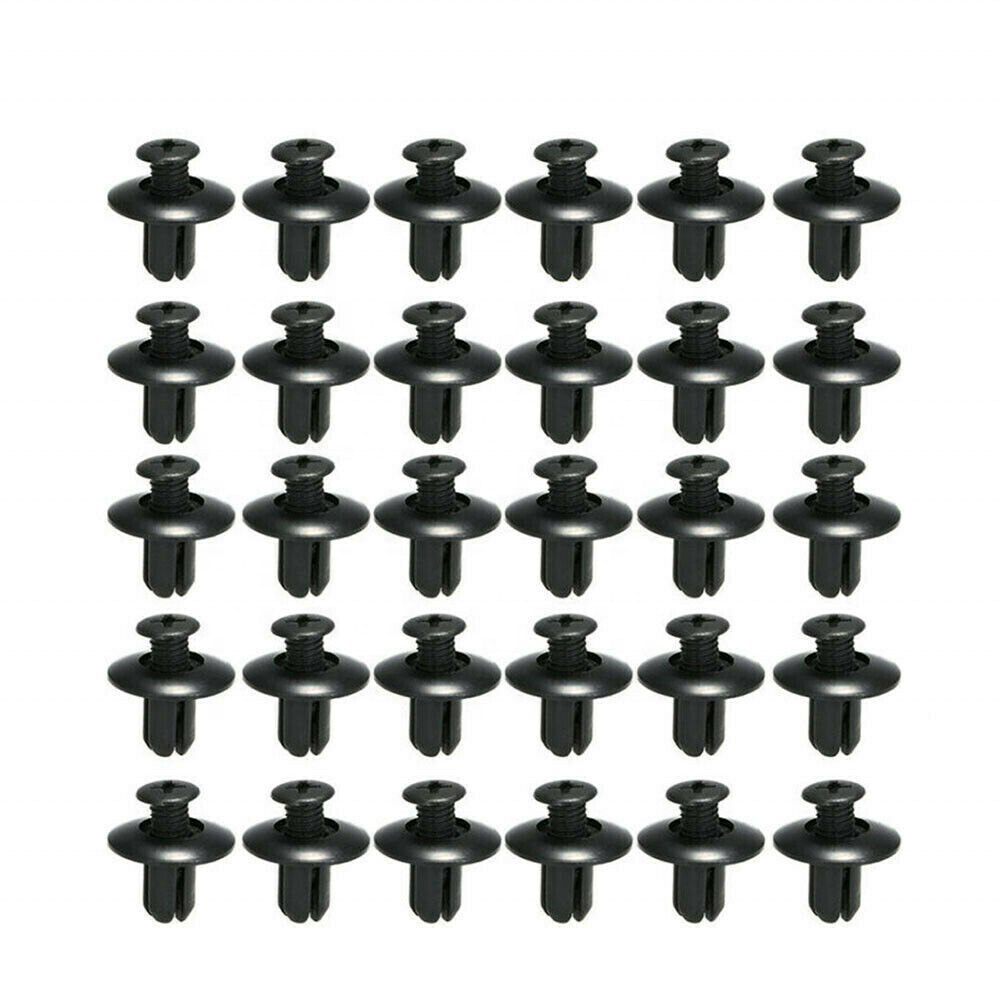 190pcs 6 Sizes Auto Fasteners Abs Rivet Push Rod Clamp Bumper Plastic Fastener