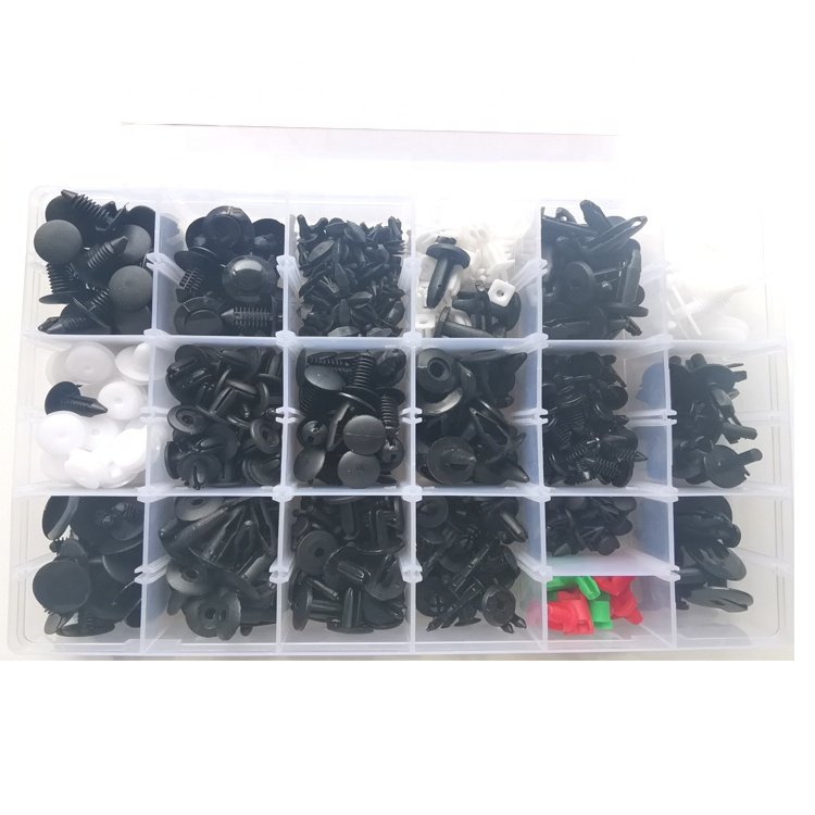 Plastic 425PCS Rivets Fastener Car SUV Panel Bumper Push Pin Clips +Remover Tool