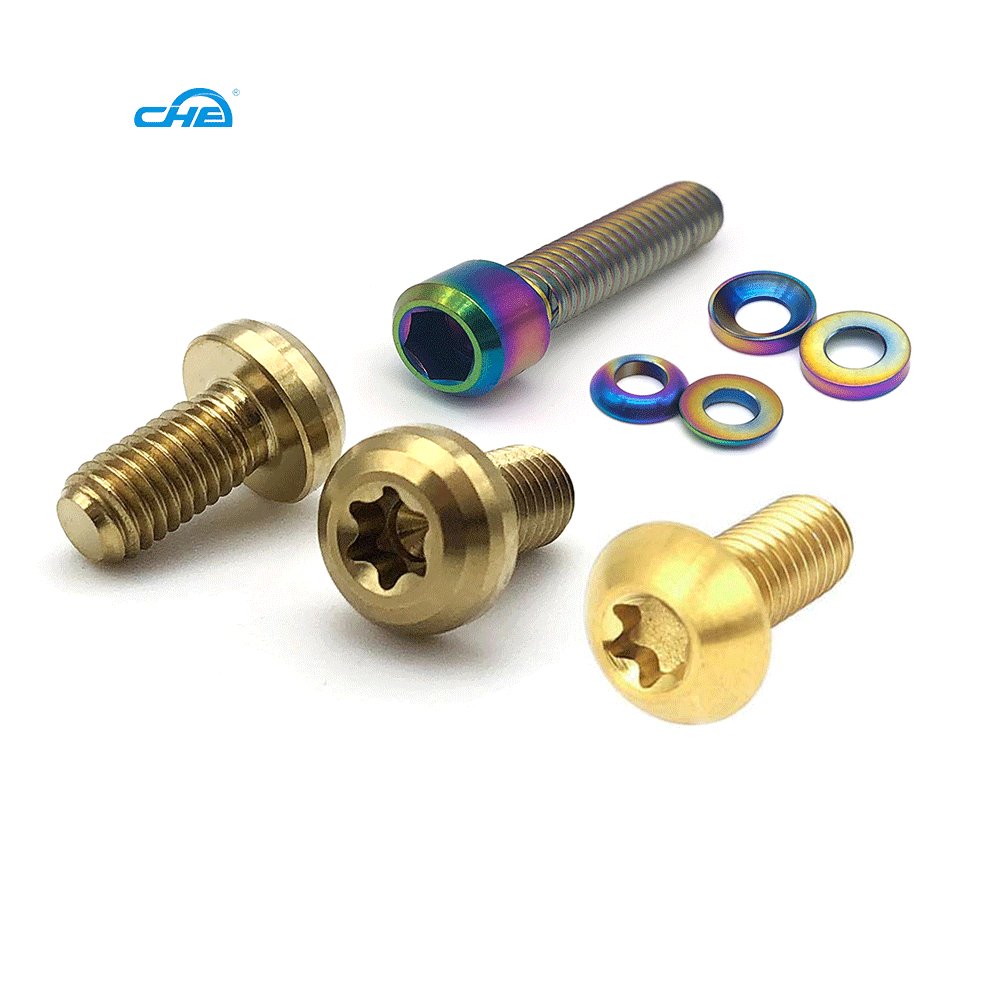 Precision Manufacture Factory Processing Customized GR2 Gr5 Titanium Stud Sets Bolt Auto Engines Washer Head Torx Screw Bolts