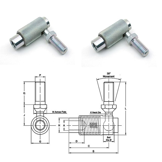 Precision customized 1/4-28 Quick Release Detachable Ball Joints and socket joint linkage for Auto parts