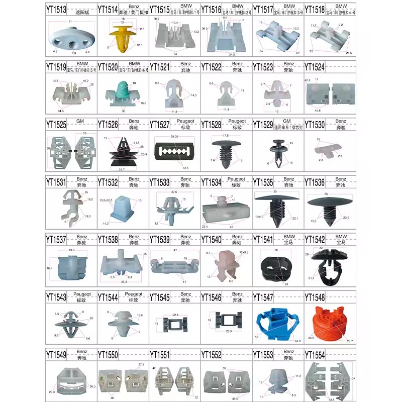 Car Retainer Fasteners Headlining Overhead Nylon Body Clips Fender Push MudGuard Clips