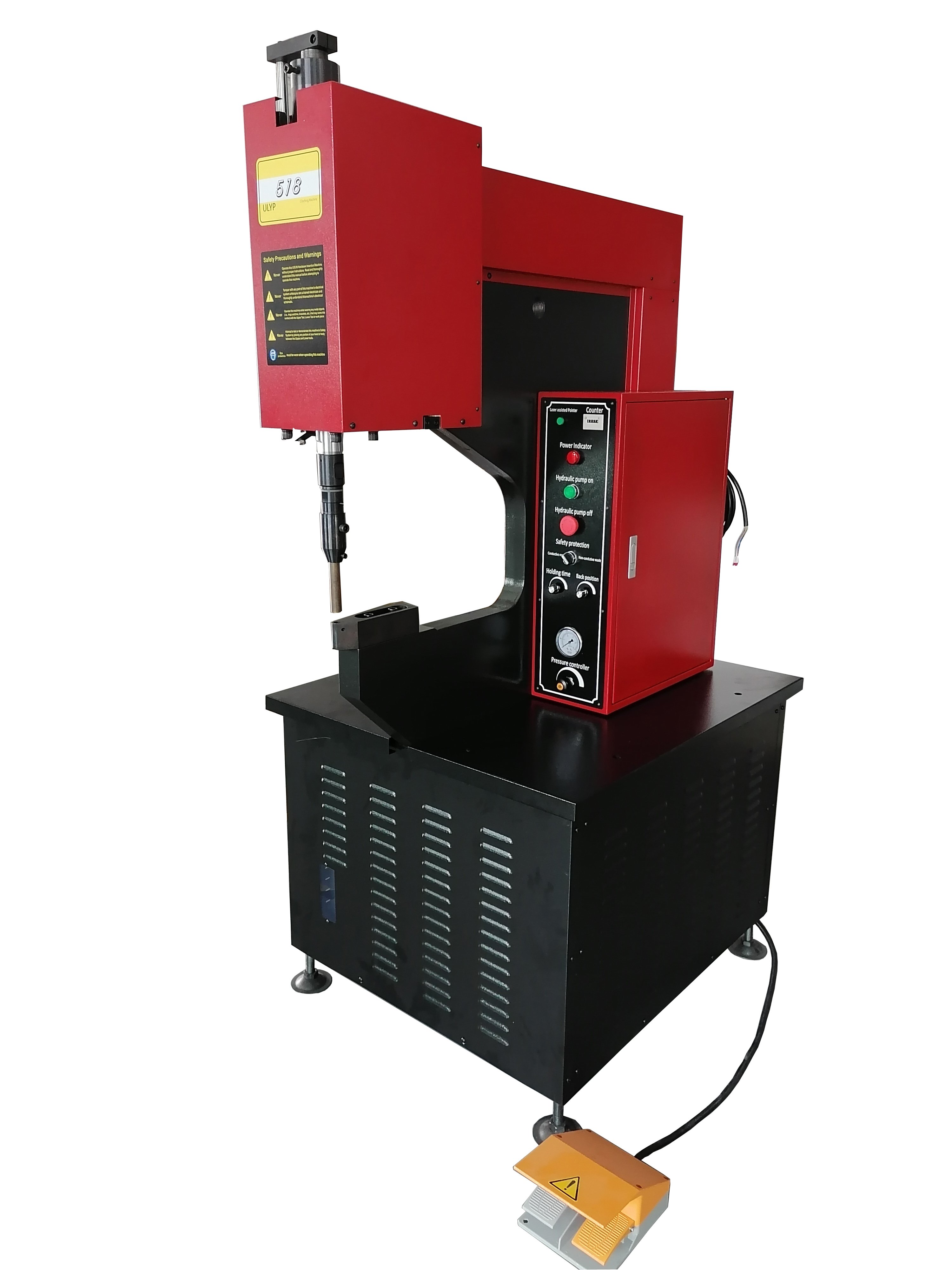 Usun Model : ULYP-618 auto feeding 10Tons hydraulic fastener insertion press machine with safety device for Nuts or BSO